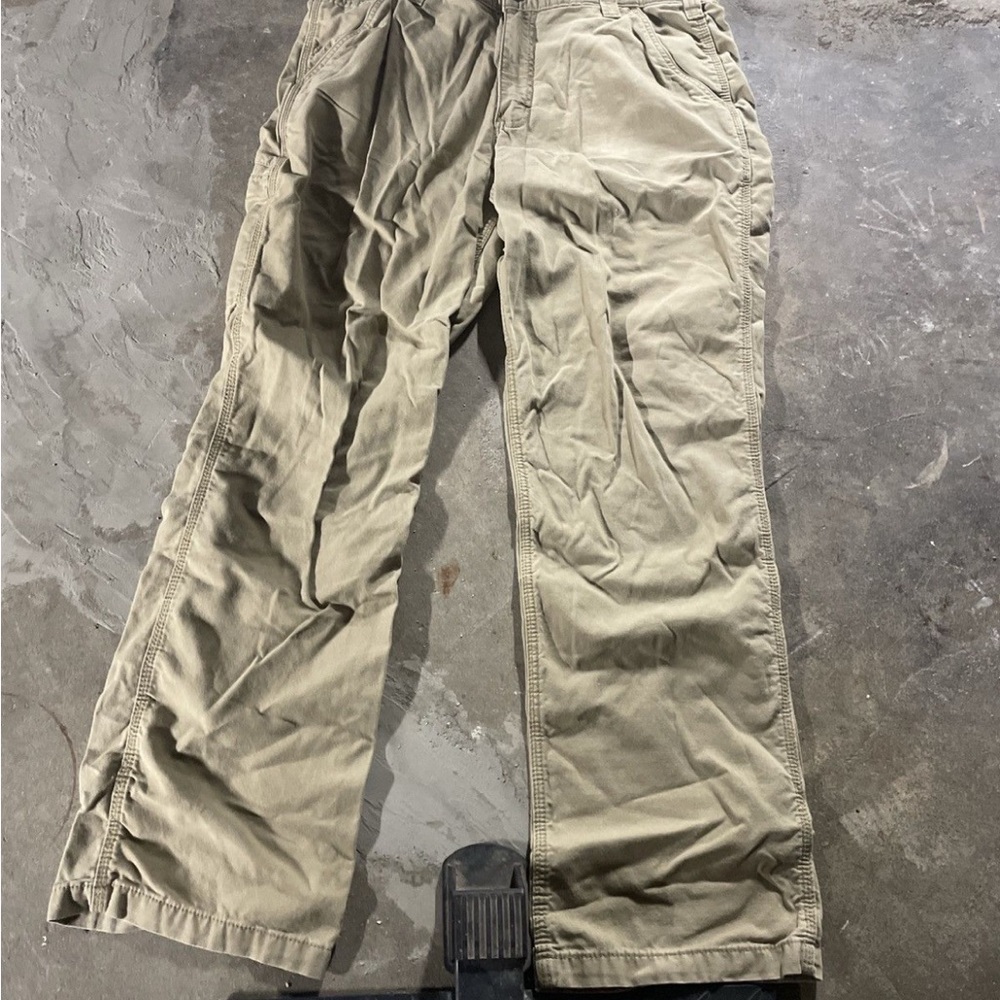 Carhartt Tan Cargo Pants with Reinforced Knees